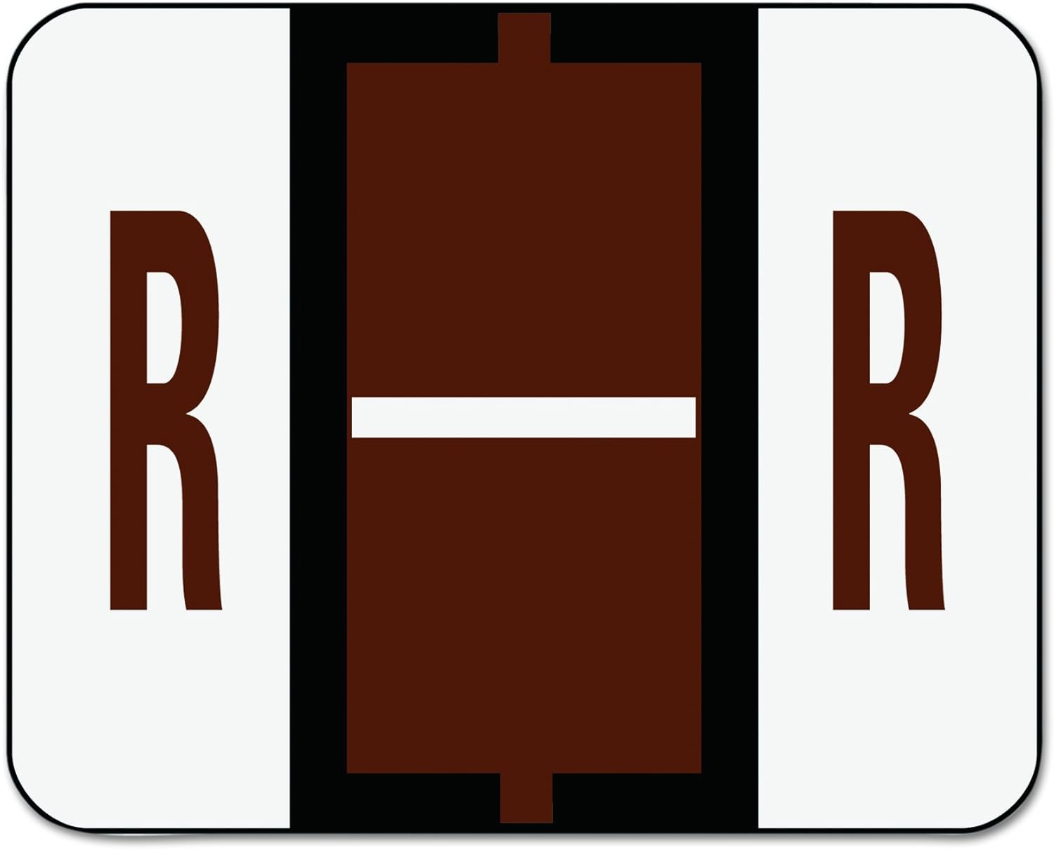 Smead BCCR Bar-Style Color-Coded Alphabetic Label, R, Label Roll, Brown, 500 labels per Roll, (67088) : File Folder Labels : Office Products