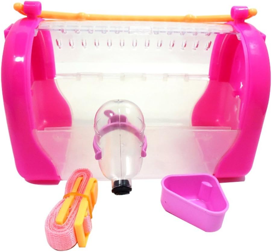 Tianxun Hamster Carrier Small Animal Carry Case Travel Outdoor Cage