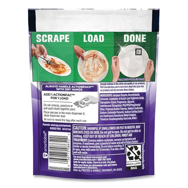 CASCADE PLATINUM PLUS ACTIONPACS DISHWASHER DETERGENT PODS, FRESH, 3 COUNT