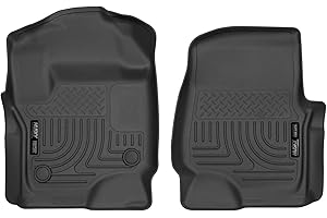 Husky Liners — Weatherbeater | Fits 2017 - 2023 Ford F-250, F-350, F-450 (Supercab, Crew Cab w/factory carpeting) - Front Liners - Black, 2 pc. | 13301