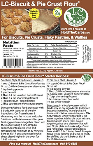 Low Carb Biscuit & Pie Crust Flour (2 LBS) - LC Foods - All Natural - No Sugar - Diabetic Friendly