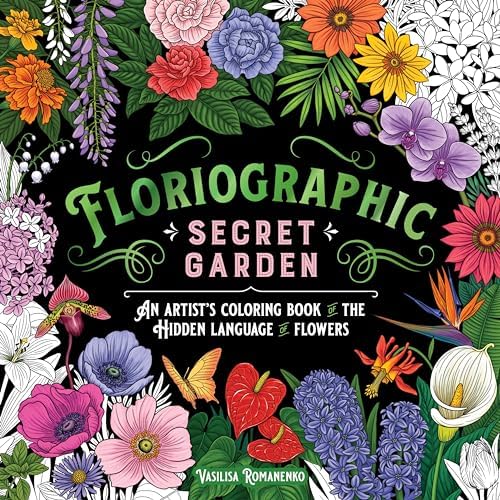 Amazon.com: Floriographic: Midnight Garden: An Artist's Coloring