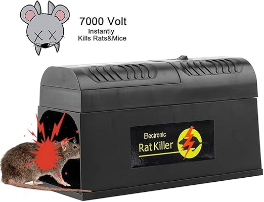 Bovoya Elektronische Rattenfalle Elektrischer Mausekiller Professional Mausefalle Sicherer Weg Der Mausefallenfallen Gartenhaus Amazon De Haustier