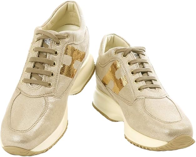 Amazon ホーガン Hogan レディース スニーカー ヒールアップ Interactive H Micropaill Cascata 上げ底6 0cm Hxw00n Fev G005 ゴールド 並行輸入品 39 0 Jp26 0cm スニーカー