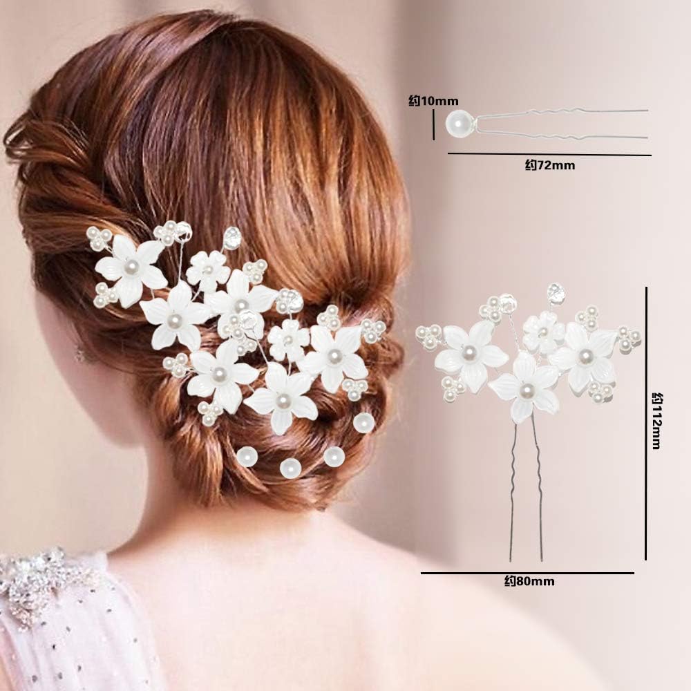 Amazon パール 髪飾り 花 パールのヘアアクセサリー お花かんざし まとめ髪 ｕピン ヘアピン 結婚式 着物 成人式 卒業式 和装 花嫁 普段使い 11個セット ピン コーム 通販