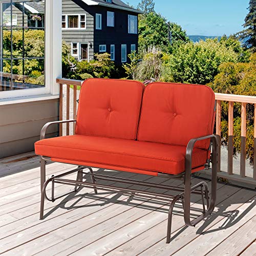 Walsunny Loveseat Outdoor Patio Glider Rocking Bench,Porch Furniture