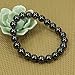 Natural Black Hematite Gemstone 8mm Round Beads Stretch Bracelet 7 Inch