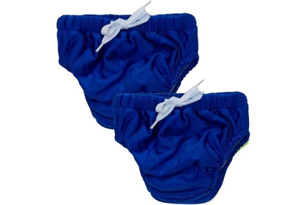 KaWaii Baby Unise Reusable Swim Diapers Drawstrings Mesh Inner Training Pants for Infant Toddler 2-Pack (M 24-35 lbs)