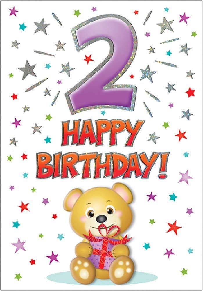 Piccadilly Greetings Modern Juvenile Birthday Card Age 2-7 x 5 inches