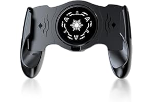 ciciglow Phone Game Grip, Semiconductor, Adjustable Mobile Controller Handle Holder with Colorful Light Effect, Fan Cooling, for, iOS