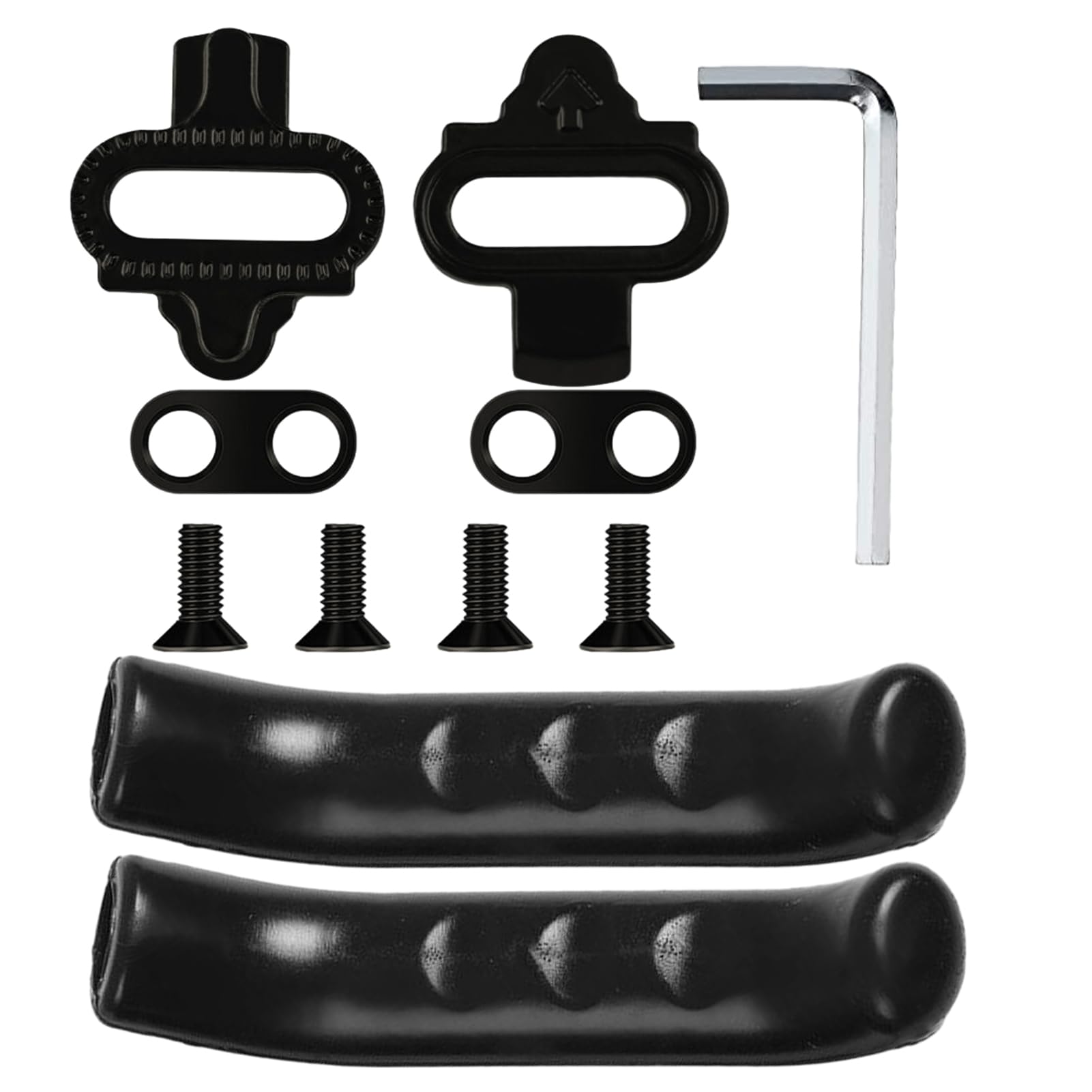 Bike Pedal Adapter,SPD Pedals, Cycling Cleats,Steel Bicycle Shoe Cleats, Pedals for Spinning, Outdoor Cycling and MTB Road Bike Pedal Cleat Set(COLOR:Black)