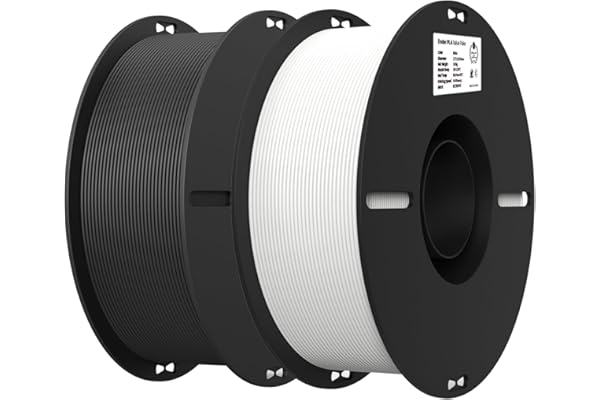 Creality 3D Printer Filament, PLA Filament 1.75mm Bundle 2kg for 3D Printing, Ender PLA Filament No-Tangling, Strong Bonding & Overhang Performance, Accuracy +/- 0.02mm