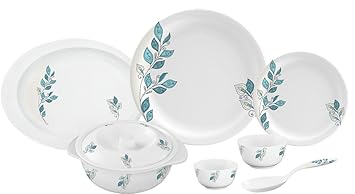 Servewell Tivoli Round Melamine Dinner Set, 31-Pieces, White