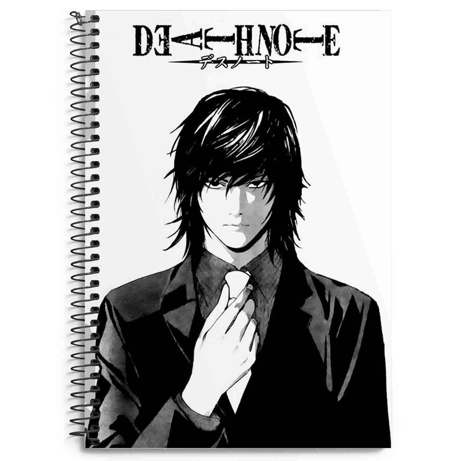 Starcandy Death Note Kira Notebook A5 Size Wiro Bound Premium Printed Diary 80gsm 180 Ruled Pages Black Amazon In Office Products