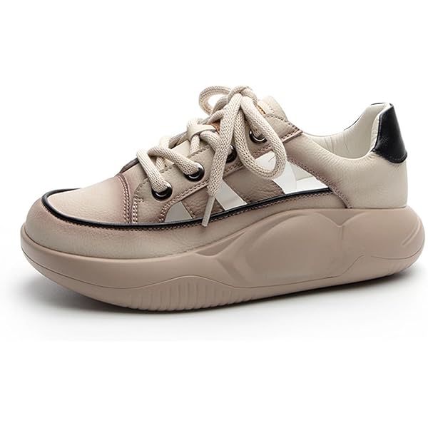 Amazon.com | ZUYIYIA Women's Leather Lace Up Platform Sneakers