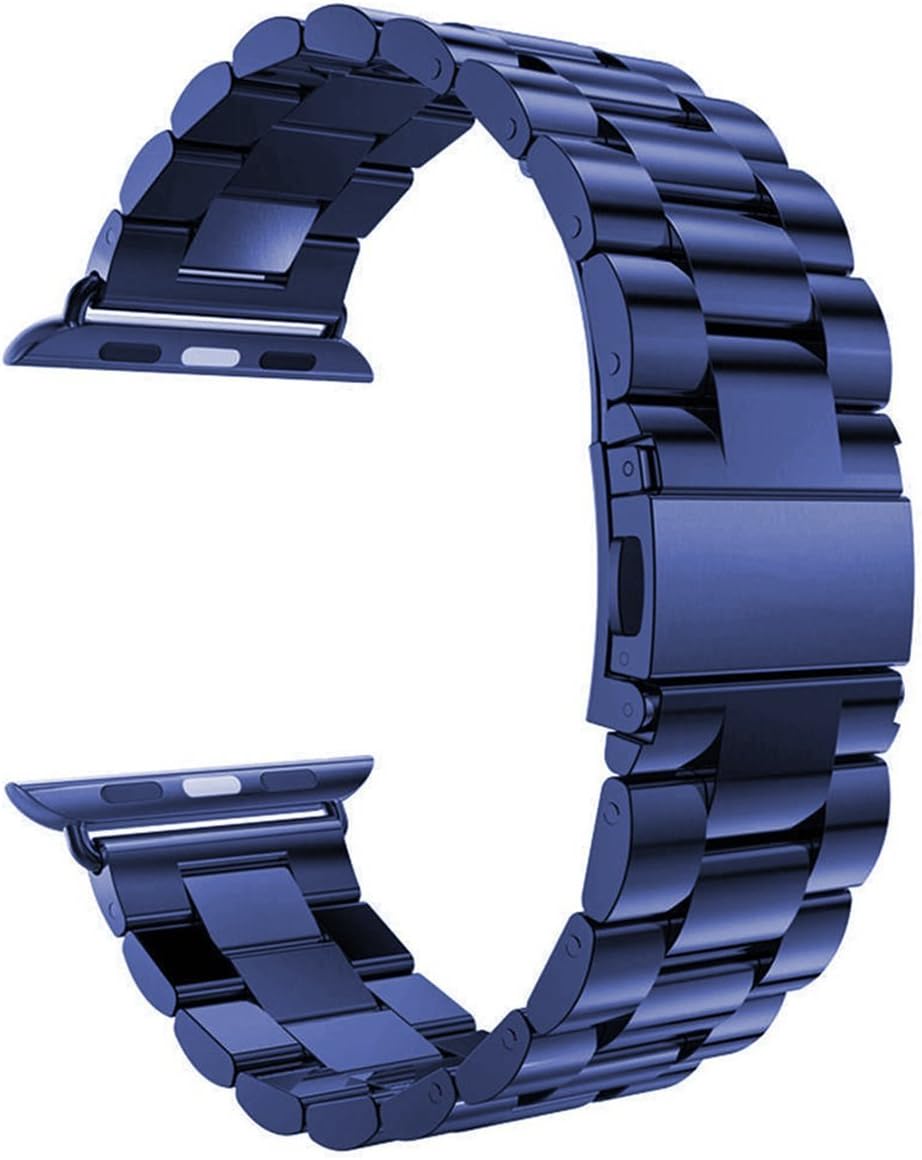 Seinit Stainless Steel Watch Band Replacement Strap Compatible with Apple Watch Series 6/5/4/3/2/1 40mm/38mm, Blue