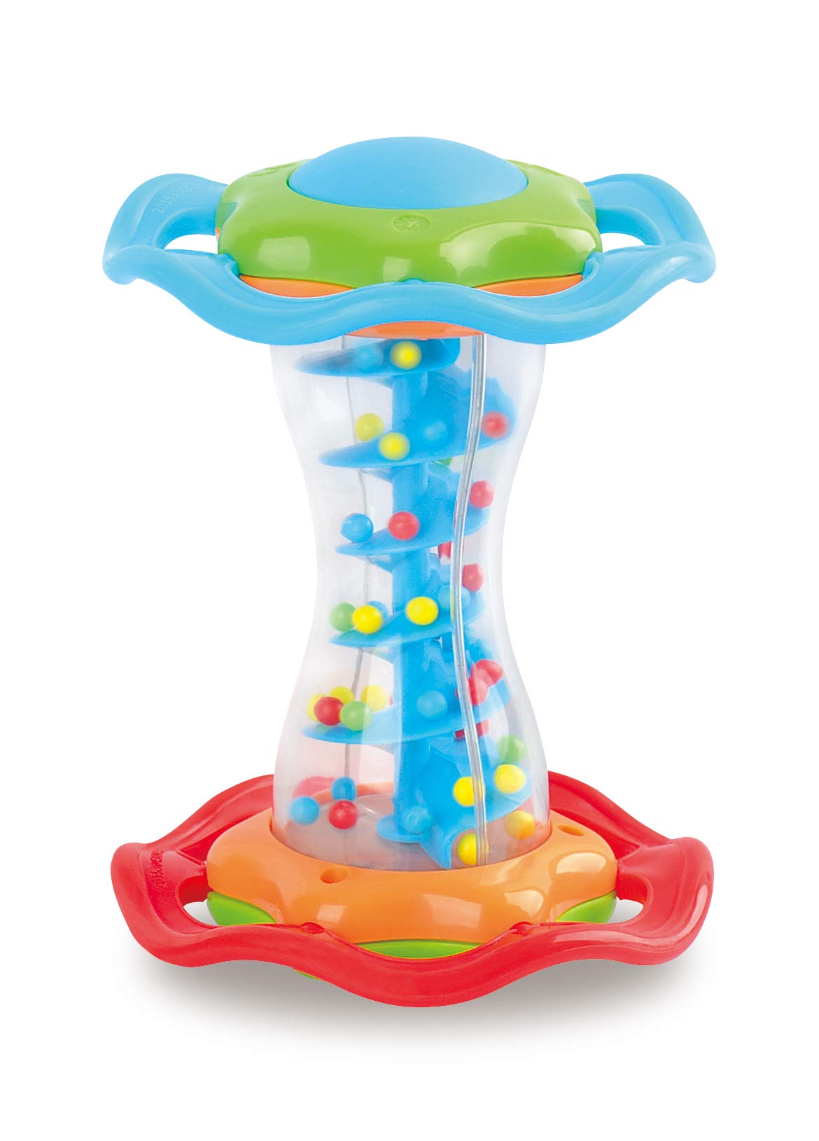 Miniland Musical Baby Toy Pleasant Sound Rain Stick, Blue, Red and Orange 97285