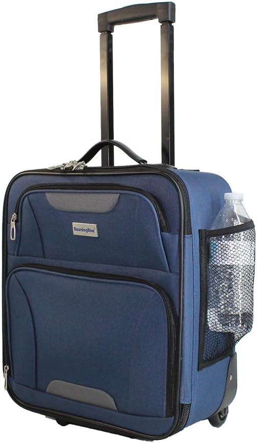 16.5 Airlines Rolling Personal Item Under Seat Mini Luggage (NAVY)