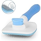Atlamia Self Cleaning Slicker Brush,Dog Brush & Cat Brush with Massage Particles, Removes Loose Hair & Tangles,Skin Friendly