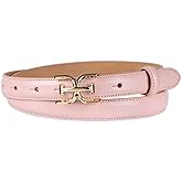 Sam Edelman womens Double-e Plaque Logo Buckle Skinny Fashion Trouser Belt