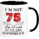 ERYUWOZA 1951 75th Birthday Mug for Women Men, Turning 75 Year Old Birthday Gifts for Mom, Dad, Grandma, Grandpa, Wife, Husband, Daughter, Sister, Best Friends, Coworkers, Her, Him, 11oz Coffee Cup