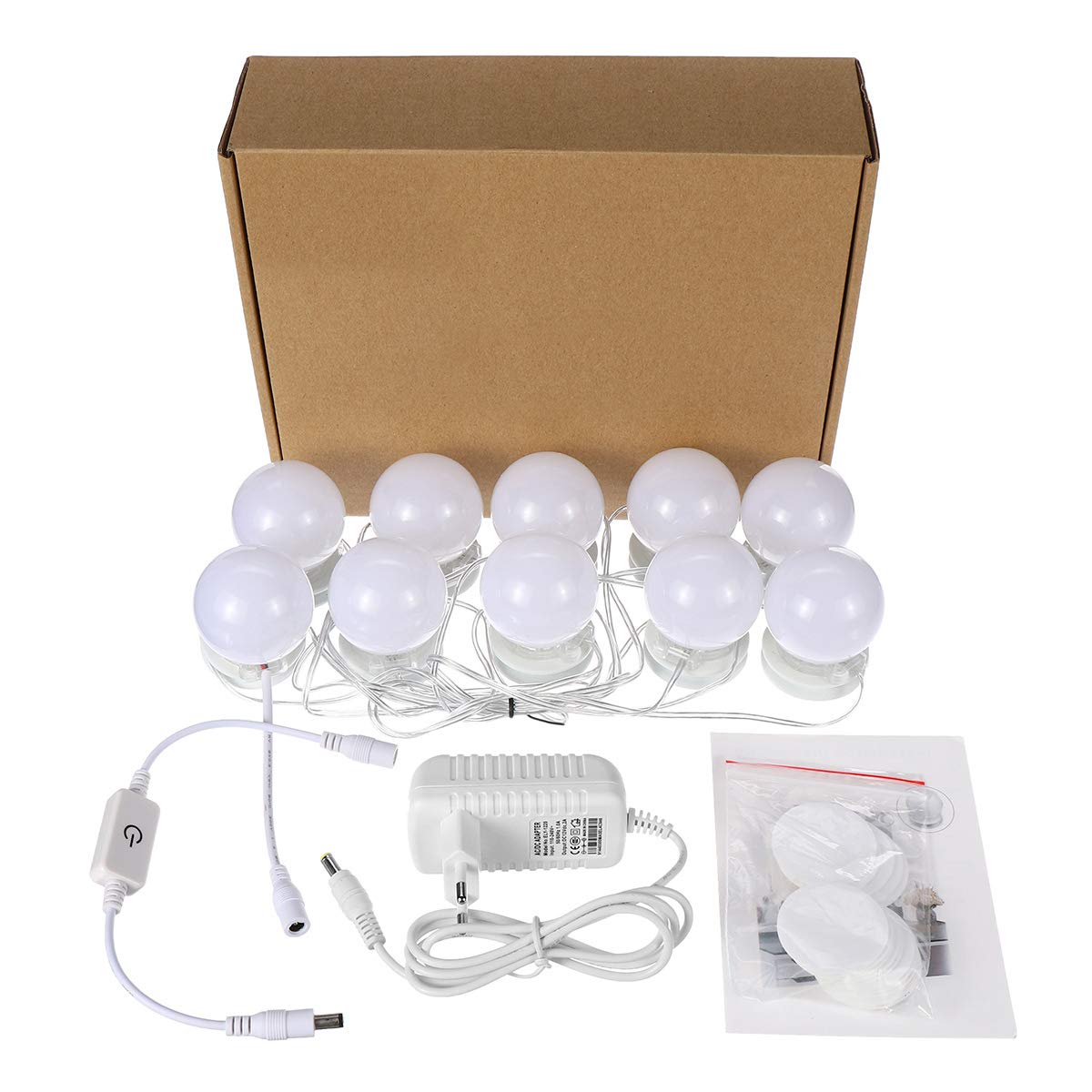 Amazon Com Hollywood Led Light Stick On Vanity Lights For Mirror 10 Dimmable Light Bulbs With Usb Charging Port Hollywood Style Makeup Lights No Mirror Beauty