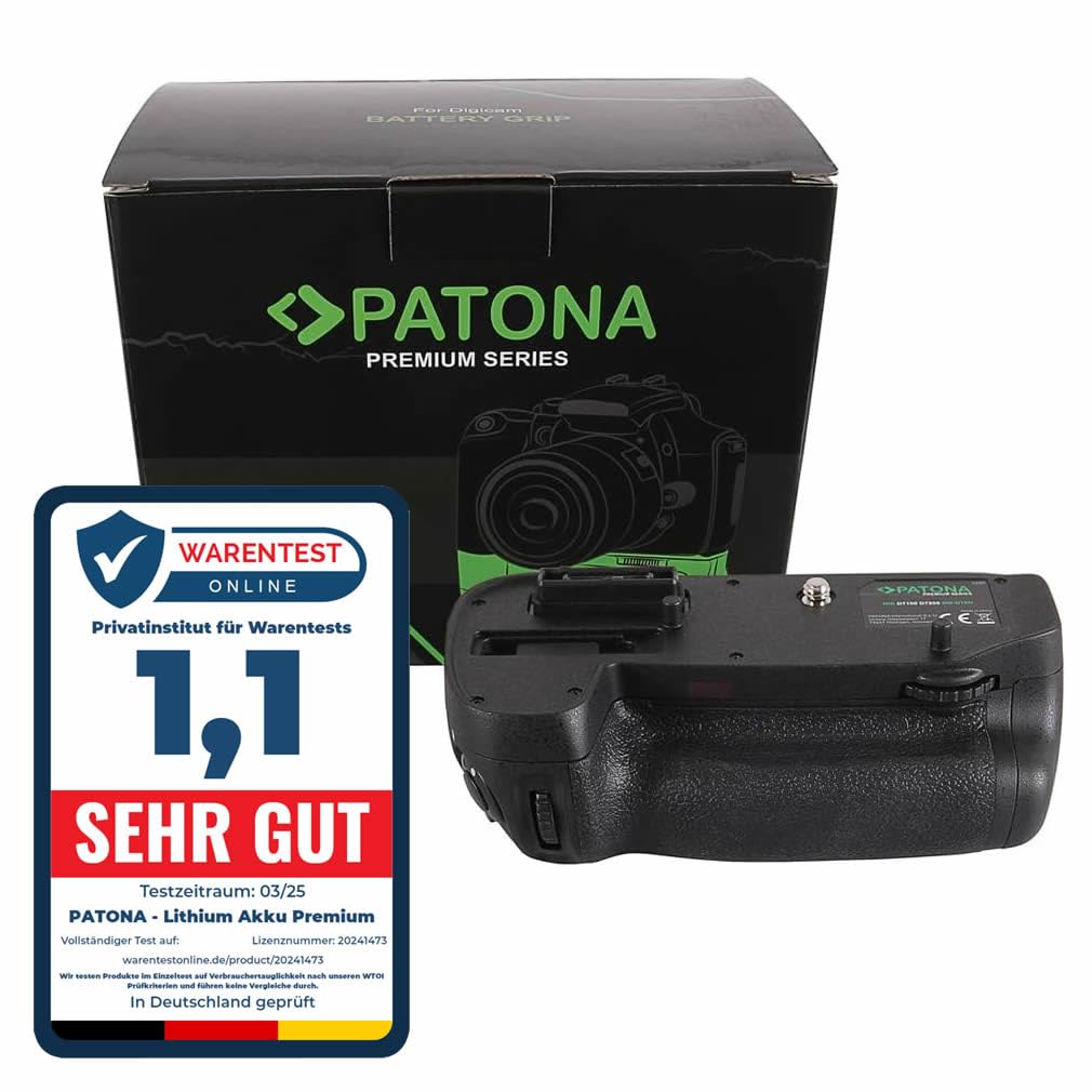 PATONA 1495 Battery Grip compatible with MB-D15 for D7100 D7200 with IR Remote Control (Battery Compartment for 1X EN-EL15 or 6X AA)