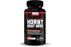 Force Factor Horny Goat Weed for Men, Natural Male Drive and Vitality Supplement with Natural Ingredients for Superior Absorption, Fundamental Series, 750mg, 60 Capsules