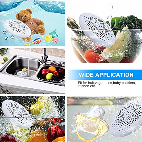 Turelar Portable Travel Washer Machine, Washwow Disinfectant Washing Machine for Kitchen, Fruit, Cloth, Pacifier, Toy(White)