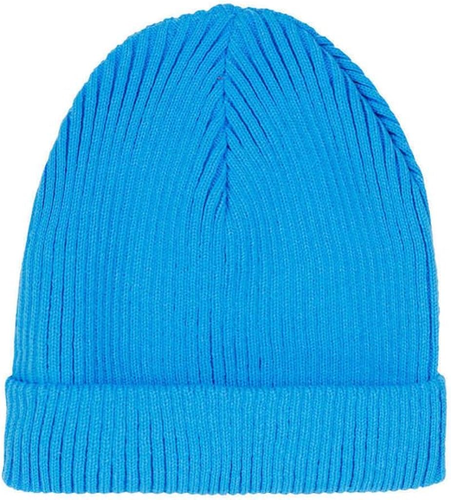 Ladies' Made in Britain Blue Knitted Beanie Winter Hat OneSize
