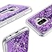 Caka Galaxy S9 Case, Galaxy S9 Glitter Case Liquid Series Luxury Fashion Bling Flowing Liquid Floating Sparkle Glitter Soft TPU Case for Samsung Galaxy S9 (Purple)