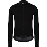 RISESBIK Men's Long Sleeve Cycling Jersey Zipper Pocket Lightweight Aero Race Fit Pro Road Bike, UPF 50+ Biking Cycling Shirt