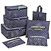 Packing Cubes,Mossio 7 Set Travel Organizers Waterproof Storage Bags for Trip Navy Circle