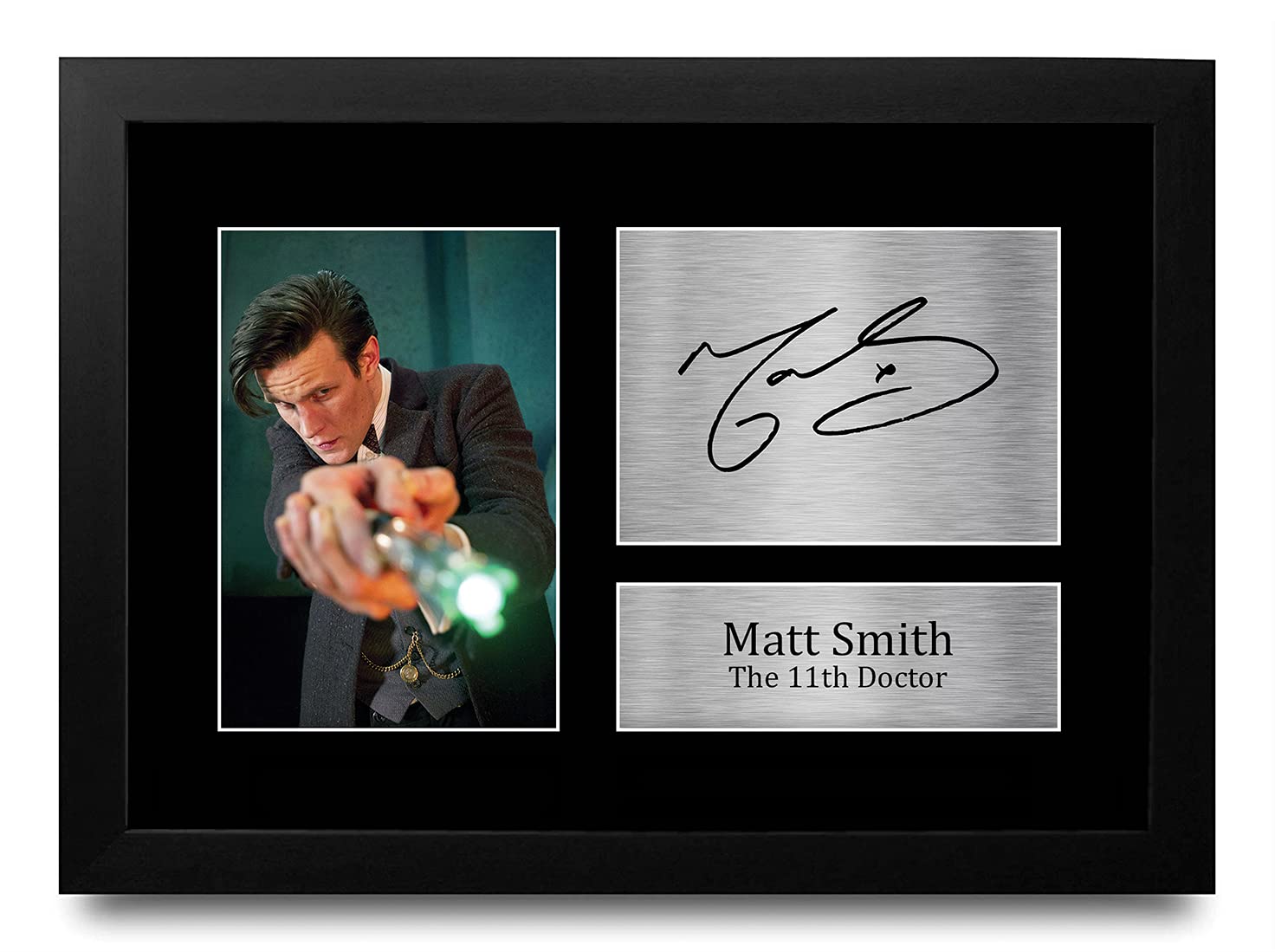 HWC Trading FR Matt Smith Gift Signed FRAMED A4 Printed Autograph Doctor Dr Who Gifts Photo Picture Print Display — image 1