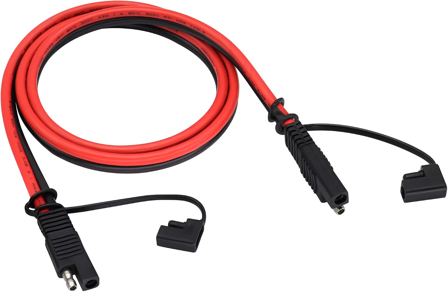 zdyCGTime SAE to SAE Quick Disconnect Cable with Waterproof Cap SAE Power Automobile Waterproof Extension Cable,for Automotive,Solar Panel Panel,ect.10AWG,1m/3ft