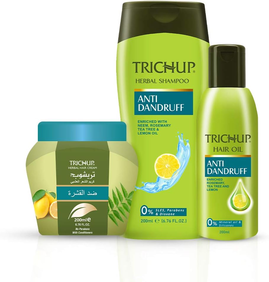 Trichup Scalp Nourishment Kit (Anti-Dandruff Oil (100ml), Anti-Dandruff Shampoo (200ml), Anti-Dandruff Cream 200ml) (PACK OF 3)