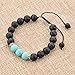Mystiqs Fitness Adjustable Lava Rock Beaded Stone Bracelets Essential Oil Diffuser for Men/Women, Aromatherapy Ideal for Anti-Stress or Anti-Anxiety