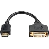 Tripp Lite 8-inch HDMI-M to DVI-D Cable Adapter (M/F), 8-in. (P132-08N) 8" HDDVI