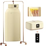 Portable Clothes Dryer, 8H Timer, w/Remote Control & Dry Bag, Mini Compact Foldable Fast Electric Dryer Machine for Laundry, Travel, Apartment, RV, Dorm, Quiet 45dB, Energy Save, 600W