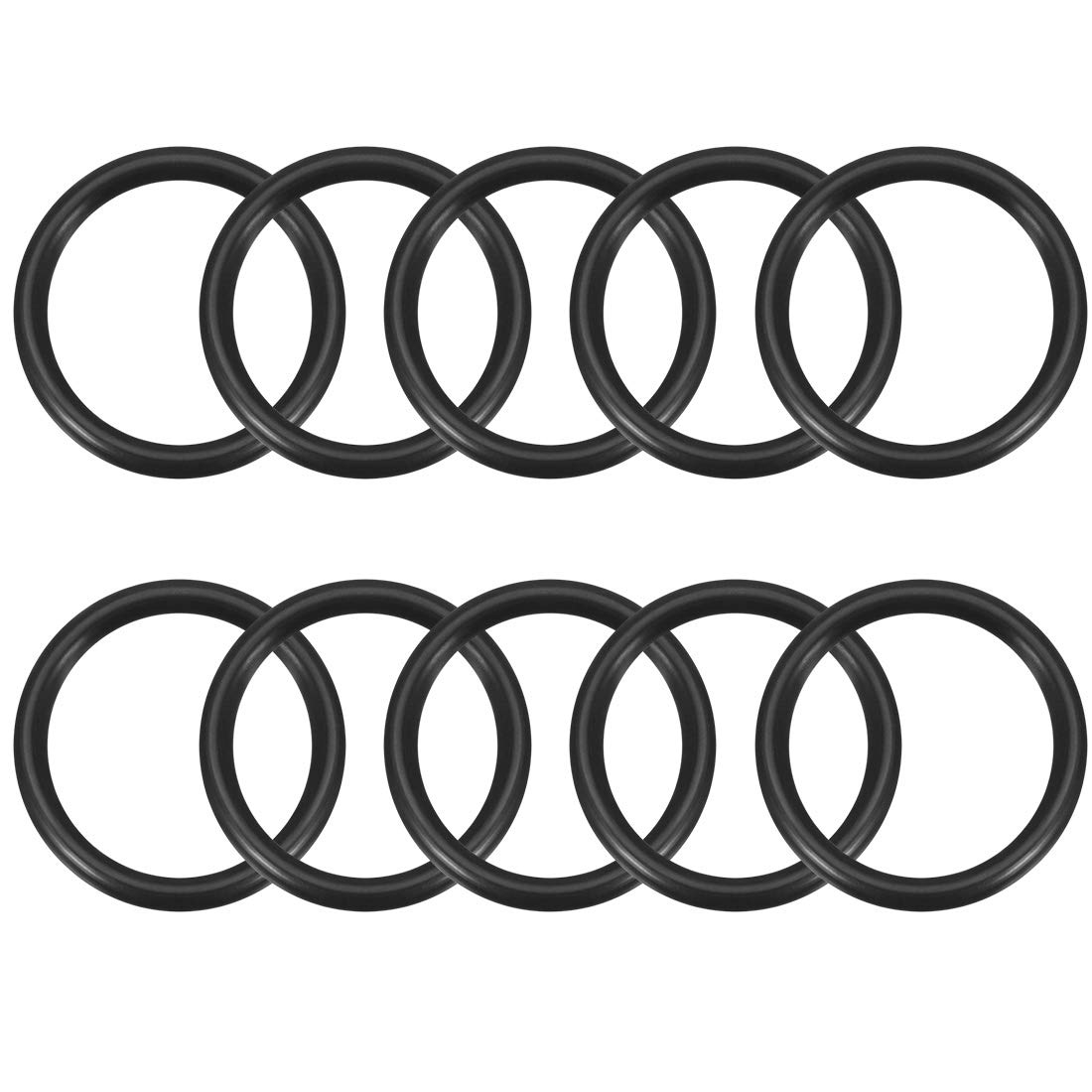 sourcing map Nitrile Rubber O-Rings 24.3mm OD 19mm ID 2.65mm Width, Metric Sealing Gasket for Automotive Machine Plumbing, Pack of 10