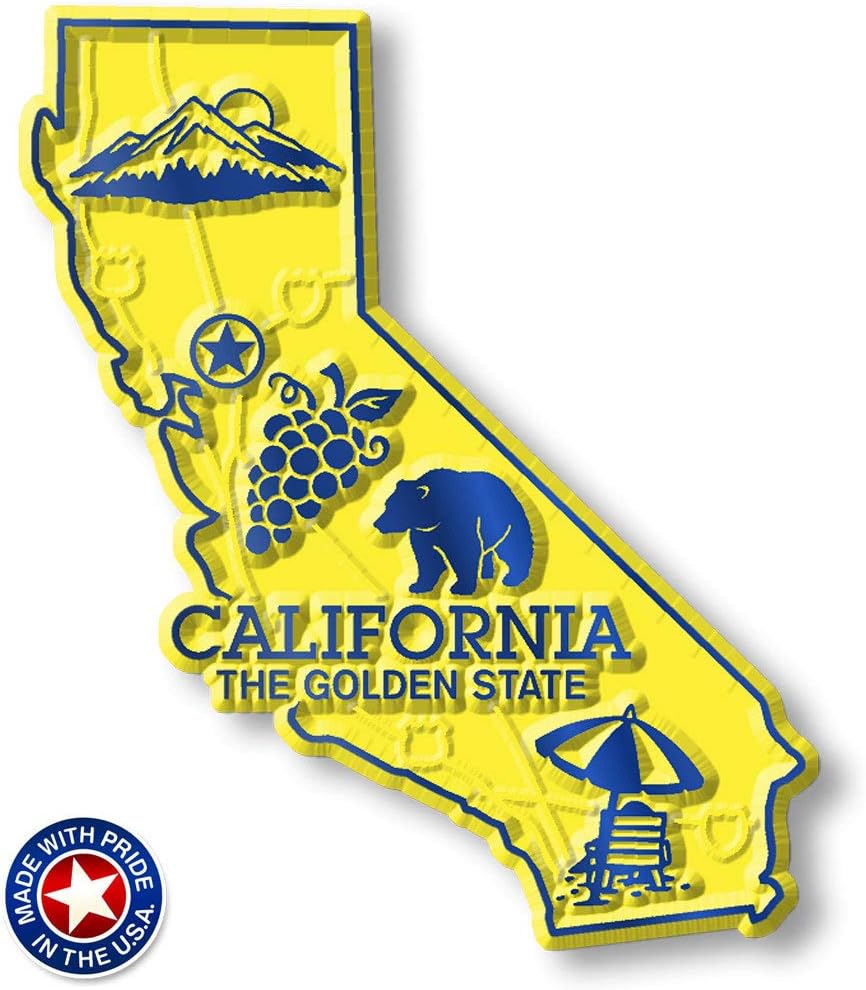 California State Map Magnet