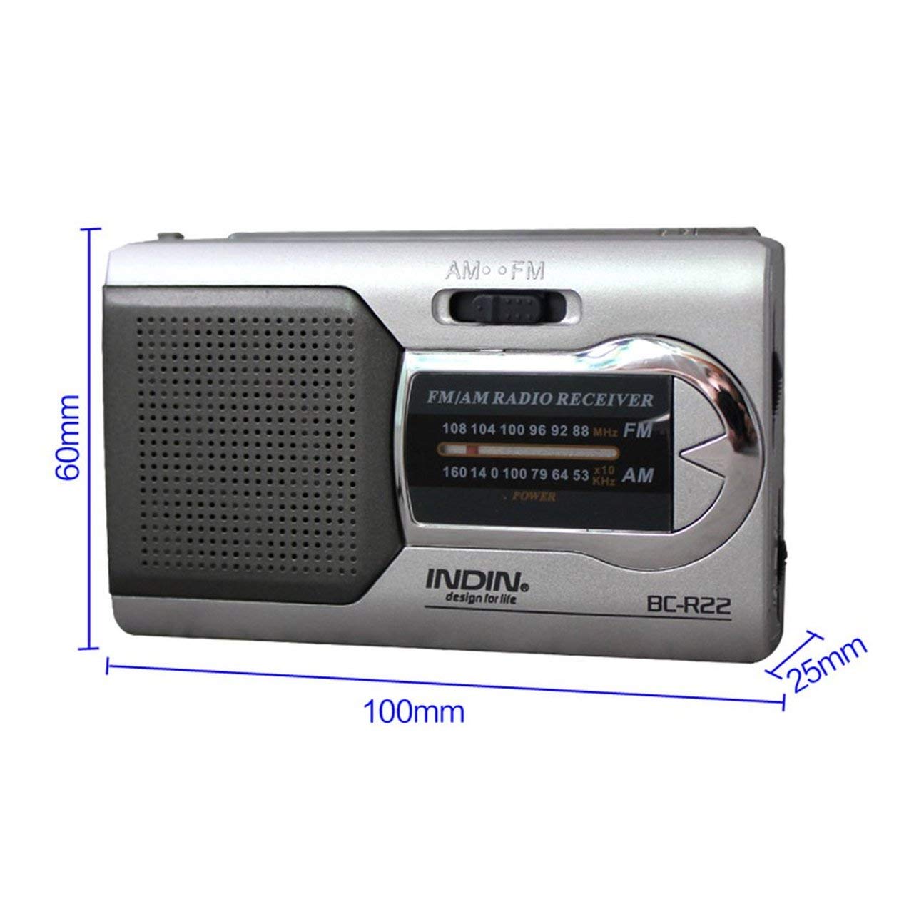 Universal Slim Am/FM Mini Radio World Receptor Estéreo Altavoces