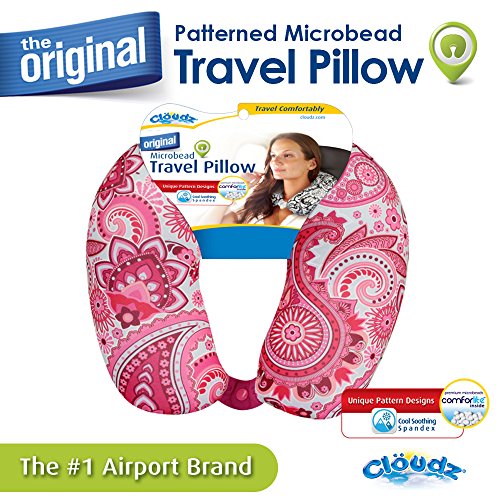 Cloudz Patterned Microbead Travel Neck Pillows Pink Print Pricepulse