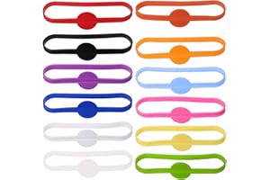 Tupalizy 12 Colors Rubber Drink Markers Bands Wine Glass Charms Bottle Beer Cup Strip Tag Markers for Marking Tracking Cockta