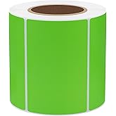 Hybsk 3x2 inch Color Direct Thermal Labels for Shipping, Barcodes, Address, Compatible with Rollo Label Printer & Zebra Desktop Printers (3"x2",Green)