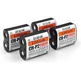 (4-Pack) 6V 1500mAh CR-P2 Lithium Battery for 223A, 2CR-P2, EL223AP | Non-rechargeable photo batteries replace DL223A; designed for compatible cameras and photography equipment.