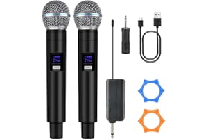 Loewieta Professional Wireless Microphone for Podcast, Karaoke & Singing – 2.4GHz Portable Dynamic Mic with 150ft Range, 8H Battery,Micrófono Inalámbrico for Streaming & Live Performance