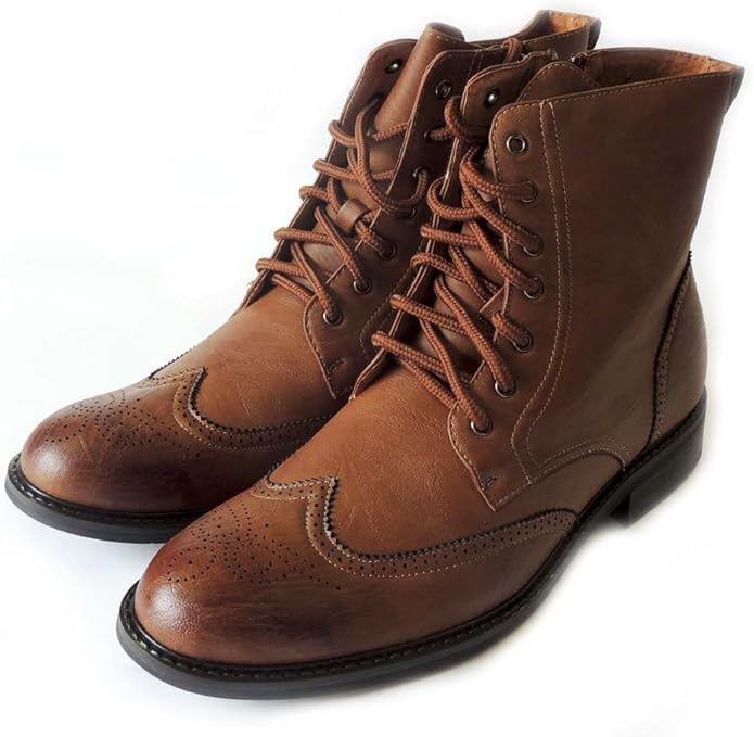 Delli Aldo New Mens HIGH Ankle Boots Leather Lined LACE UP