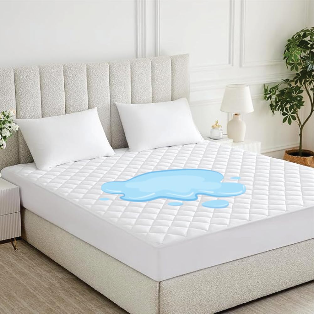 SS ART Mattress Protector, Soft Waterproof Topper for Small Double Bed, 122 x 190cm (40cm Deep)