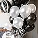 Mayen 40 Pcs 12 Inch Black Agate Marble Latex Balloons, Tie Dye Swirl Effect Balloons For Wedding Baby Showers Festival Ceremony and Birthday Party Decoration
